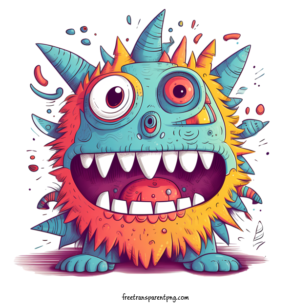 Free Monster Monster Cute Colorful For Monster Clipart Transparent Background