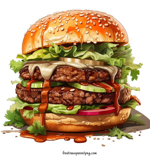 Free American Burger American Burger Hamburger Burger For American Burger Clipart Transparent Background