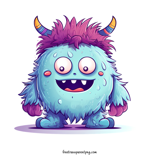 Free Monster Monster The Image Is A Cute Blue Monster With Large For Monster Clipart Transparent Background