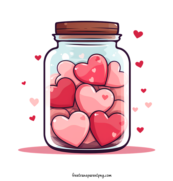 Free Valentine's Day Mason Jar Heart Love For Mason Jar Clipart Transparent Background