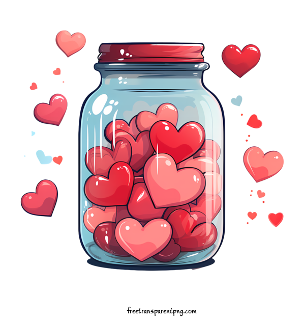Free Valentine's Day Mason Jar Heart Mason Jar For Mason Jar Clipart Transparent Background