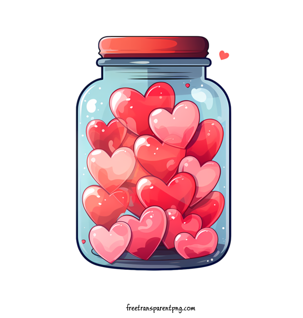 Free Valentine's Day Mason Jar Heart Glass Jars For Mason Jar Clipart Transparent Background