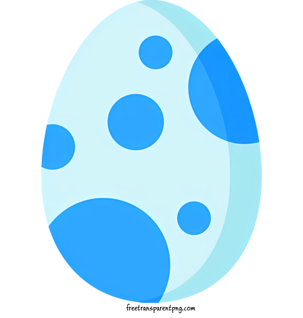 Free Easter Egg Easter Egg Blue Polka Dot For Easter Egg Clipart Transparent Background