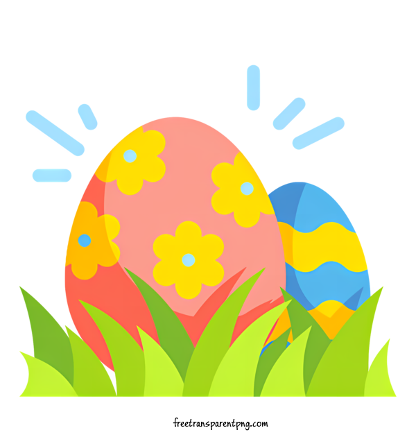 Free Easter Egg Easter Egg Eggs Grass For Easter Egg Clipart Transparent Background