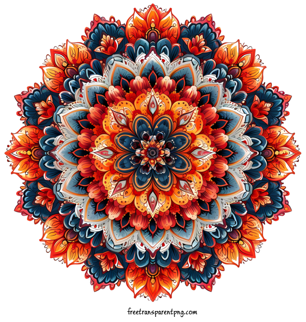 Free Mandala Mandala Flower Orange For Mandala Clipart Transparent Background