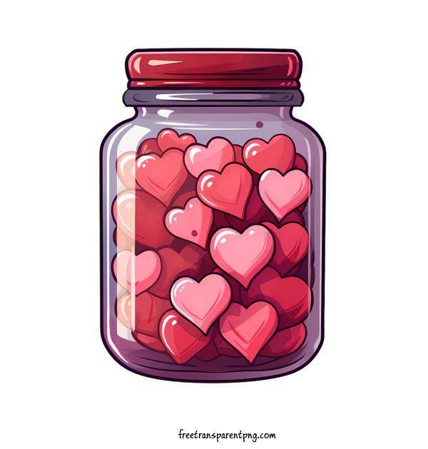 Free Valentine's Day Mason Jar Heart Heart For Mason Jar Clipart Transparent Background