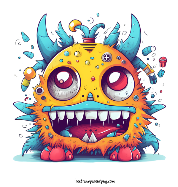 Free Monster Monster Cute Colorful For Monster Clipart Transparent Background