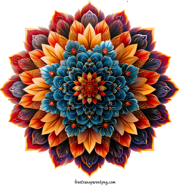 Free Mandala Mandala Colorful Floral For Mandala Clipart Transparent Background