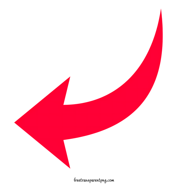 Free Red Arrow Red Arrow Left Pointing For Red Arrow Clipart Transparent Background