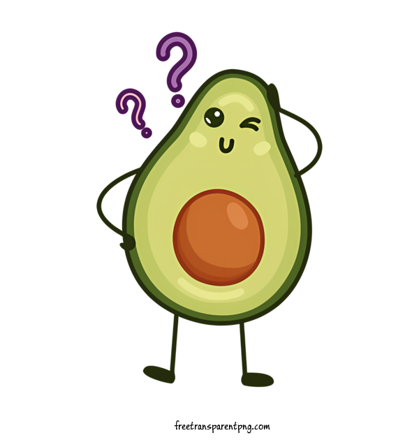 Free Question Mark Question Mark Avocado Cute For Question Mark Clipart Transparent Background