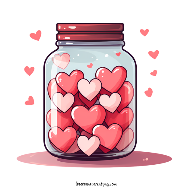Free Valentine's Day Mason Jar Heart Heart For Mason Jar Clipart Transparent Background