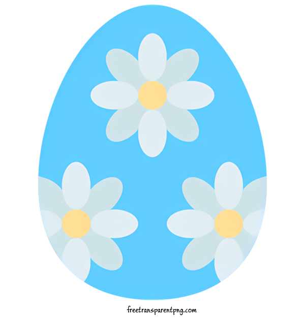 Free Easter Egg Easter Egg Flower Blue For Easter Egg Clipart Transparent Background
