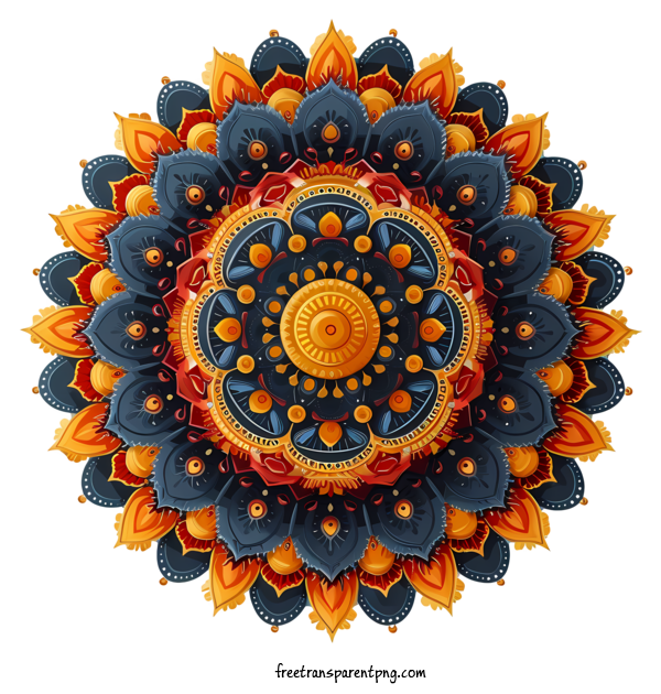 Free Mandala Mandala Orange Yellow For Mandala Clipart Transparent Background