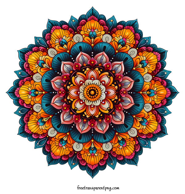 Free Mandala Mandala Flower Ornate For Mandala Clipart Transparent Background