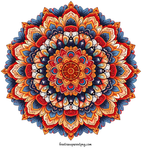 Free Mandala Mandala Colorful Intricate For Mandala Clipart Transparent Background