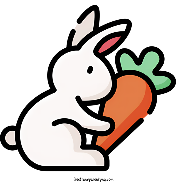 Free Spring Spring Carrot Rabbit For Spring Clipart Transparent Background