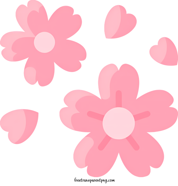 Free Spring Spring Flowers Pink For Spring Clipart Transparent Background